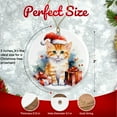 thumbnail image 2 of Orange Tabby Cat Ornament - Cat Ornament Cat Mom Cat Dad Over 20 Breeds - Xmas Tree Decoration - Fun Christmas Ornament - 3" Round Ceramic Ornament - Printed in USA AAC291, 2 of 5