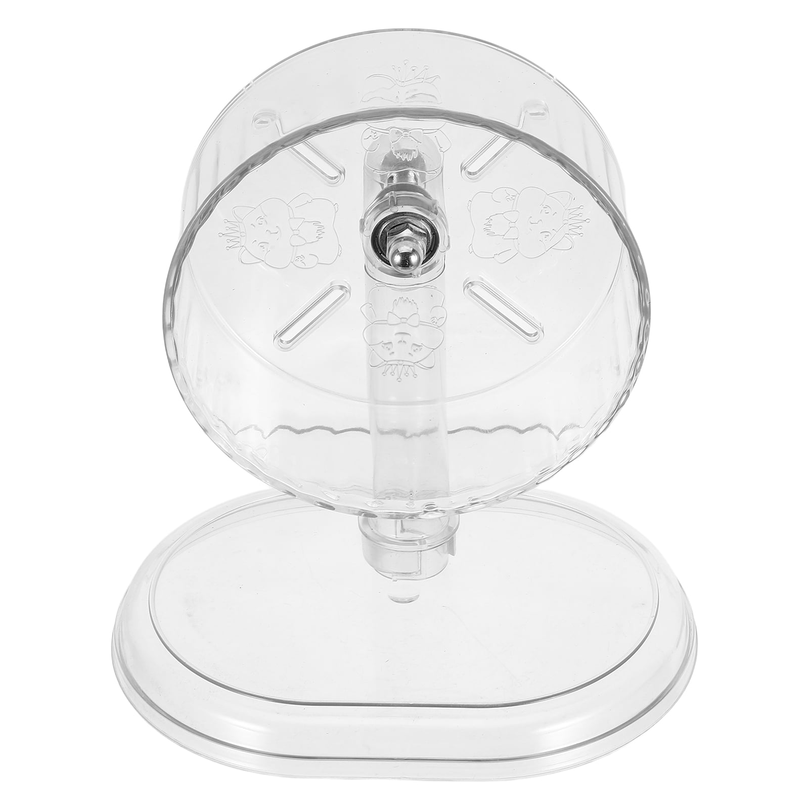 LOLIPPYY Silent Hamster Wheel with Stand Transparent for Small Pets Smooth Noiseless Exercise At Home