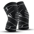 thumbnail image 1 of 2 Pcs Genouillères Professionnelles pour Douleur au Genou avec Sangles Réglables, Support de Compression (Noir), 1 of 6