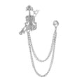 thumbnail image 1 of Broche de solapa jinwen broches de cadenas colgantes para hombres y mujeres, 1 of 8