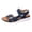 Blue, variant on Rokment Orthopedic Walking Sandals for Women with Arch Support Comfortable Leather Memory Foam Wedge Heels Non Slip Work Summer Shoes Black Size 6