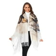 thumbnail image 6 of Horses and Peple Winter Scarf for Women Fashion Warm Long Soft Blanket Scarves Gifts, 6 of 10