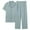 Green, variant on Men's Big and Tall Sleepwear Set 2-Piece Pajamas Long Pants and Short Sleeve Top