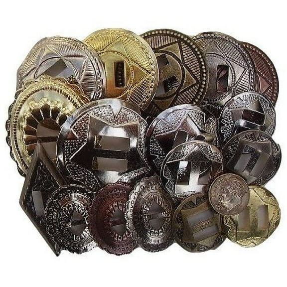 Conchos Mixed Sizes Grab Bag Assorted 25 Pcs