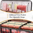 thumbnail image 3 of Wrap Storage Bag Waterproof Underbed Storage Organizer with Reinforced Handles Large Wrapping Paper Storage Box Holiday Accessories for Paper Tags & Bows, 3 of 17