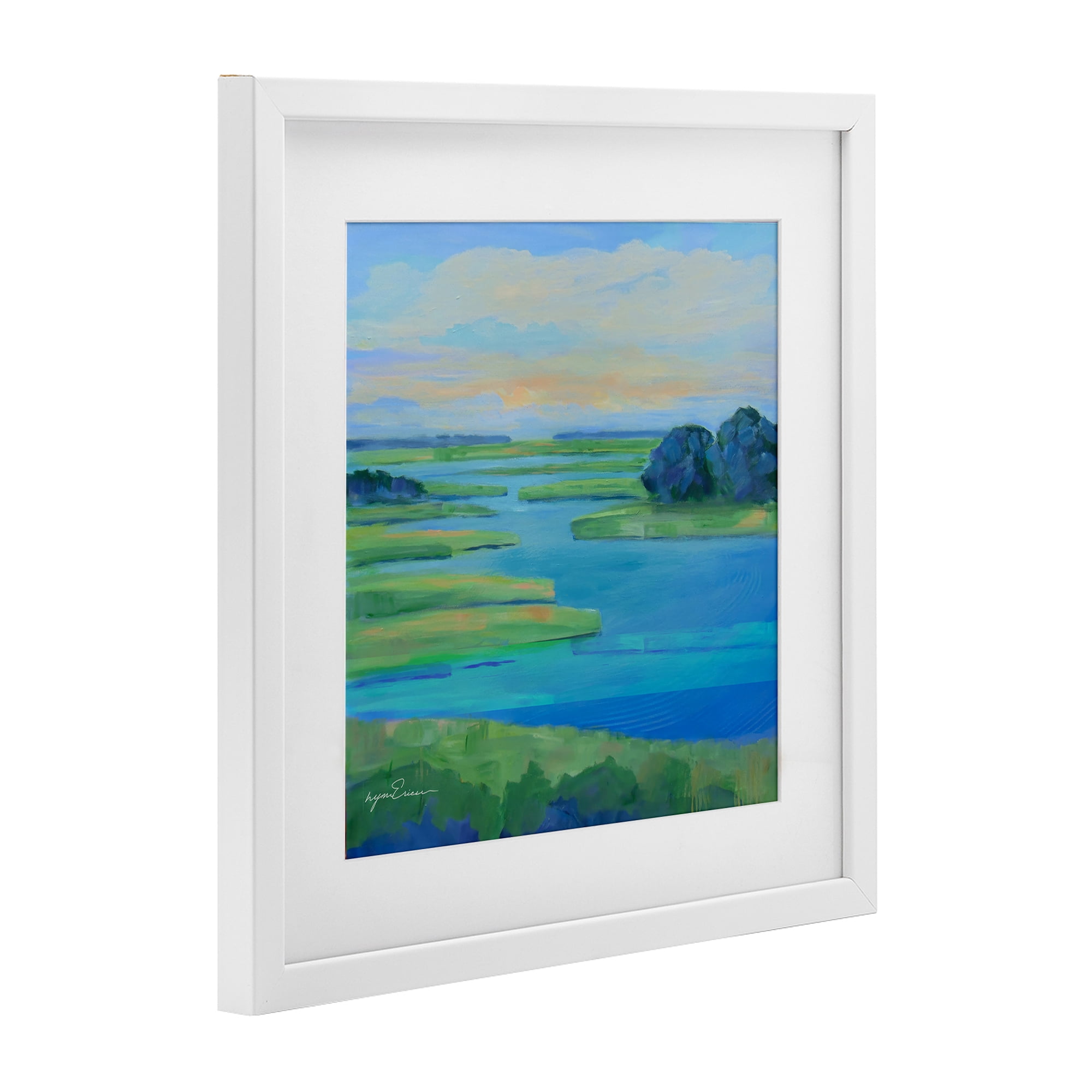 Stupell Industries Scenic Scarborough Marshes White Framed Print Under Glass, design by Lynn Ericson Fine Art