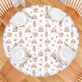 thumbnail image 2 of Princess Carriage Castle Pattern Round Fitted Tablecloth with Elastic Edge,Dining Table Cover Waterproof,Outdoor Round Tablecloth for Camping,Dining,Indoor and Outdoor, 2 of 7