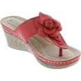 thumbnail image 7 of Gc Shoes Women's Sydney Rosette Slide Wedge Sandals, 7 of 7