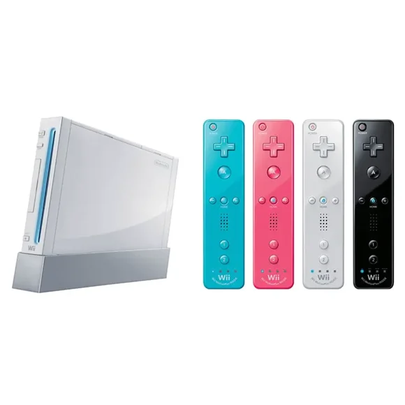 Nintendo Wii Console [White][Refurbished] with 4 Controllers - Ready to Play!