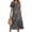 Dark Gray, variant on Summer Women's Midi Dress, Round Neck Short Sleeve Retro Ethnic Print Dress, Casual Boho Striped A-Line Swing Dress, Elegant Fashion Outfits, Summer Womens Dresses (Green XXL)