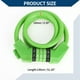 thumbnail image 4 of Candado de bicicleta en espiral de cable de alta resistencia con 5 dígitos reiniciables, 130 cm, color verde, 1 set, 4 of 6
