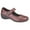 Burgundy Metallic, variant on Mod Comfys Womens Leather Touch Fastening Bar Shoes