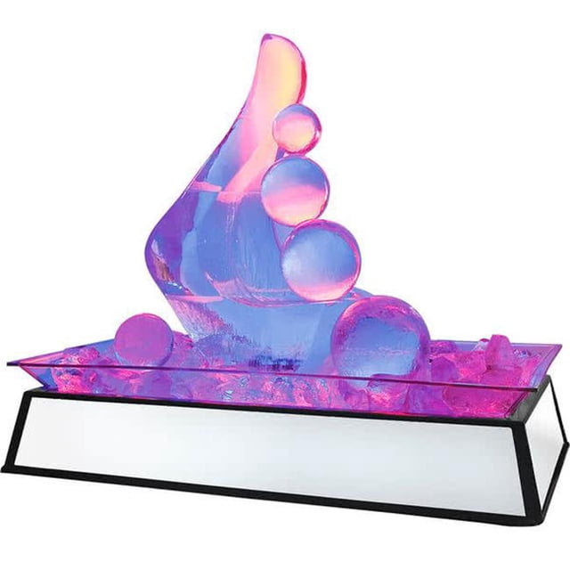 24 x 48 in. Ice Carving Pedestal - 110 LED - Silver
