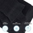 thumbnail image 4 of Superior Rolla Cotton Geometric Soft Bath Towel Set of 3, Black, 4 of 12