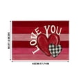 thumbnail image 3 of Fiudx Mantel Individual de San Valentín, Decoración de Mesa de Lino Conmovedora, Diseño Termoaislante, Ideal para Cenas Festivas, Idea de Regalo Ideal, Material Fácil de Limpiar, Juego de Una Sola Pi, 3 of 5