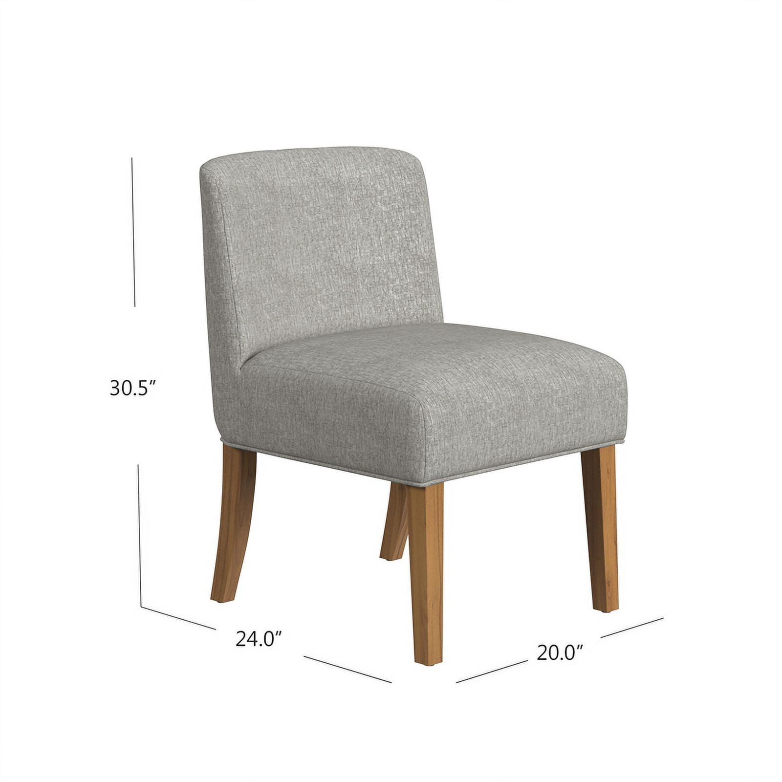 HomePop Mid-Back Upholstered Dining Chair, Gray