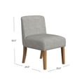 thumbnail image 3 of HomePop Mid-Back Upholstered Dining Chair, Gray, 3 of 9