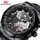 thumbnail image 2 of Reloj analógico de cuarzo militar para hombre, cronógrafo, reloj de moda, banda de acero inoxidable, reloj para hombre con banda de acero, reloj deportivo, calendario luminoso Kuyhfg Sin marca, 2 of 4
