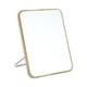 thumbnail image 1 of Espejo de Maquillaje de Madera Natural Plegable Cuadrado para Escritorio para Mujeres Beige Pequeño, 1 of 7
