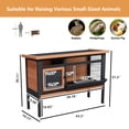 thumbnail image 3 of Elevated Rabbit Hutch with Pull-Out Tray,Wire Mesh Guinea Pig Cage with Waterproof Roof,Orange, 3 of 8