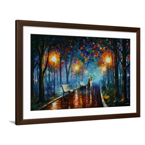 Art.com Misty Mood Art Print by Leonid Afremov, Brown Frame Wall Art, 44" x 32"