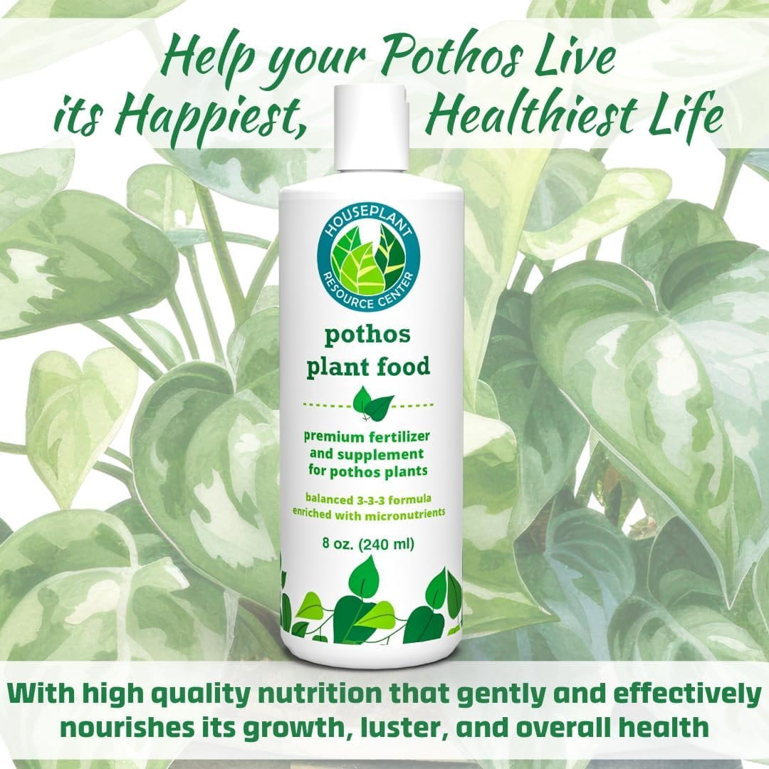 Pothos Fertilizer - Liquid Fertilizer for Indoor House Plants - Essential Plant Nutrients for Neon Pothos or Devils Ivy - Urea-Free - NPK Ratio of 3-3-3 for Healthy Roots, Stems, Leaves 8 Ounces