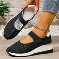 thumbnail image 6 of Summer Women Sandals Arch Support Wedge Close Toe Ankle Straps Hollow Solid Color High Heel Shoes Women Dressy Comfortable Summer Casual Sandals Black 39, 6 of 9