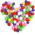 thumbnail image 2 of 30 Pieces 1.3 Inch Assorted Large Cat Toy Balls  Soft Kitten Pom poms Ball for Cats to Play (Assorted Color), 2 of 9