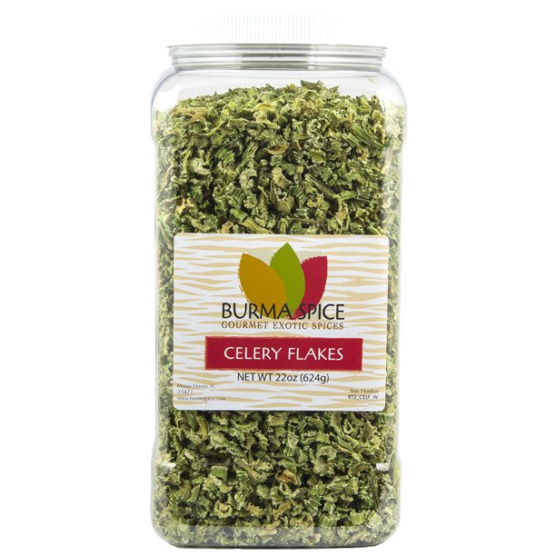 Burma Spice Celery Flakes Dehydrated Stalks and Leaves Robust and
