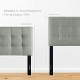 thumbnail image 6 of Modway Lily Queen Upholstered Polyester Fabric Headboard in Gray, 6 of 10