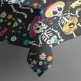 thumbnail image 5 of Day Of the Dead Halloween Pattern Square Tablecloth,Waterproof Square Table Cover,Wipeable Spillproof Washable Table Cover for Home Kitchen Party Decor 42"X42"(107x107cm), 5 of 6