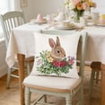 thumbnail image 6 of JoyMoreHome Easter Throw Pillow Cover, 18x18 Inch Cute Bunny Print Decorative Cushion Cover, for Easter Party, Couch, Bed, Sofa, Livingroom, 6 of 6