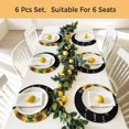 thumbnail image 5 of Yellow Sunflowers Round 15 Inch Placemats Set of 4, Farmhouse Floral Rustic Botanical Black HeatResistant Non Slip Place Mats for Dining Table, Wipeable Braided Kitchen Table Mats for Housewarming, 5 of 9
