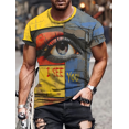 thumbnail image 4 of Camiseta informal con estampado 3D para hombre, ropa cómoda de hip hop, verano 2024, 4 of 5