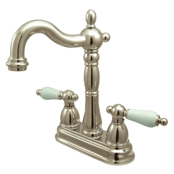 Kingston Brass KB1496PL Bar Faucet Without Pop-Up Rod, Polished Nickel