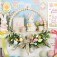 thumbnail image 4 of Plastic Easter Egg Wreath, Spring Simulation Door Hanging With Invisible Hanging Rope, for Holiday Home Decoration, Multi-color, 4 of 6