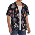thumbnail image 2 of Kdxio Men'S Hawaiian Shirt For Men Short Sleeve Shirt Mushroom Doodle Summer Casual Holiday Beach Button Down T-Shirts, 2 of 5