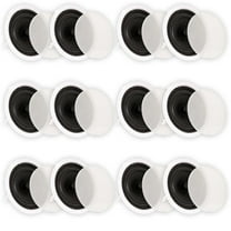 Theater Solutions TS80C In Ceiling 8" Speakers Surround Sound Home Theater 6 Pair Pack