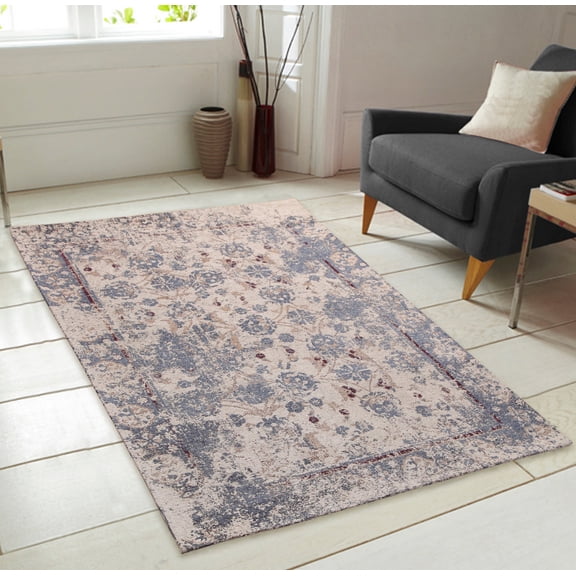 Chesapeake Chenille Nebula Pattern Vintage Area Rug (5'x7')