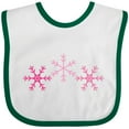 thumbnail image 3 of Inktastic Pink Snowflakes Boys or Girls Baby Bib, 3 of 4