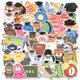 thumbnail image 1 of Paquete de pegatinas con dibujos animados de animales de graduación, 50 unidades, impermeables, 1 of 2