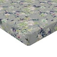 thumbnail image 4 of Ambesonne Flower Fitted Sheet, Floral Nature Spring Branch, Queen Size, Grey Lime Green and Pale Pink, 4 of 5