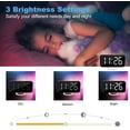 thumbnail image 3 of Digital Clock Large Display, LED Electric Alarm Clocks Mirror Surface for Makeup with Diming Mode, 3 Levels Brightness, Dual USB Ports Modern Decoration for Home Bedroom Decor-White (001), 3 of 17