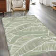 thumbnail image 2 of Abstract Palm Leaf Area&nbsp;Rug 4x6ft Green Tropical Plant Modernism Non-Slip&nbsp;Washable Square&nbsp;Rugs Soft Felt Indoor Floor Mat for Bedroom Kitchen Living Room Bathroom, 2 of 9