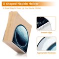 thumbnail image 4 of Moon Night Thick U Shape Acrylic Napkin Holder Non Slip Space Saving for Kitchen, 4 of 9
