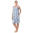 thumbnail image 4 of Aria Women's Sleeveless 100% Cotton Nightgown, Sizes XS-5X, 4 of 6