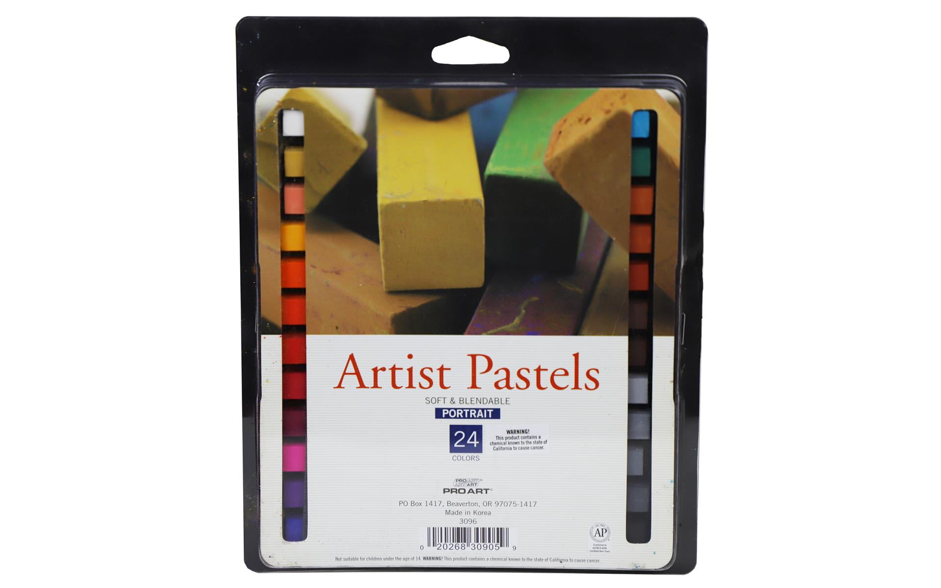 PRO ART Square Artist Pastel Set, 24 Portrait Colors