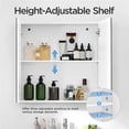 thumbnail image 5 of Yaheetech Frameless Mirror Cabinet with 2 Doors and Adjustable Shelf, White, 5 of 7