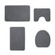 thumbnail image 2 of Nuevo juego de alfombras para el baño, base antideslizante de látex, superficie lisa y plana, gris oscuro, 2 of 9