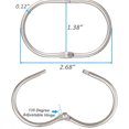 thumbnail image 2 of 24pcs Shower Curtain Rings, Rustproof Metal Shower Curtain Rings, Oval Shower Curtain Rings and Hooks, 2 of 5